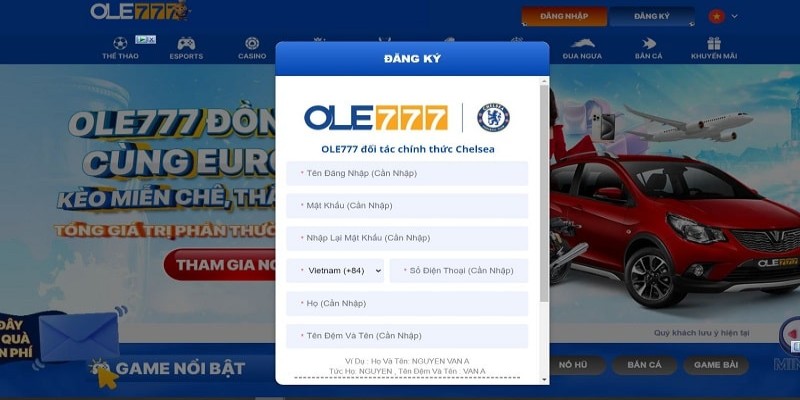 Một số thông tin về đăng ký Ole777